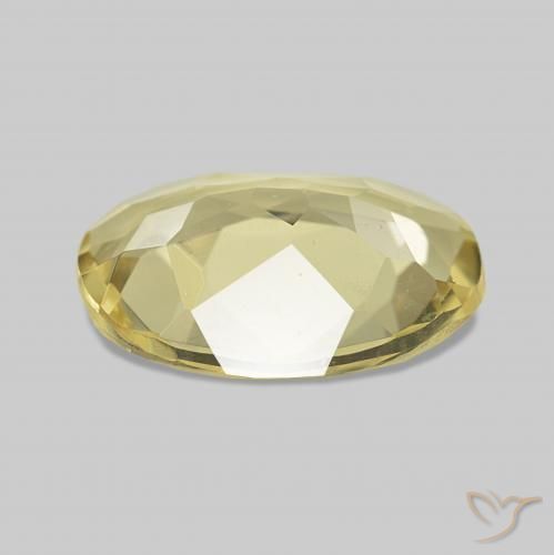 Béryl Jaune doré léger naturelle ovale, 1.31 ct, VVS-VS
