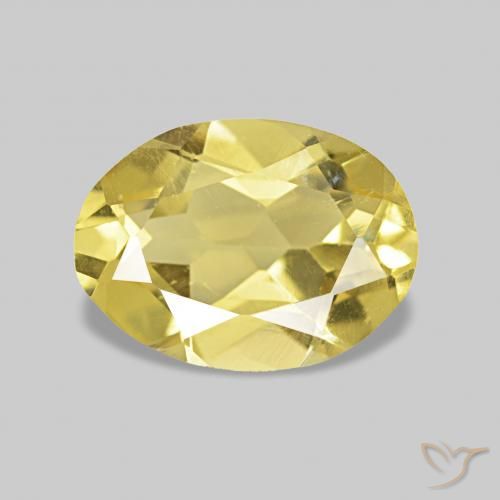 Béryl Jaune clair naturelle ovale, 1.15 ct, VS