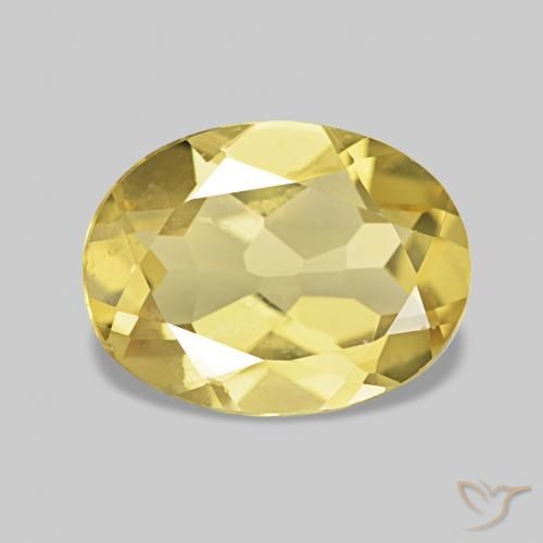 Béryl Jaune clair naturelle ovale, 1.49 ct, VS