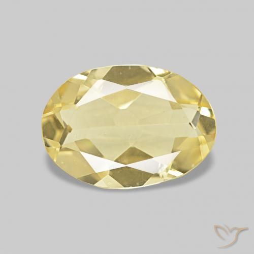 0.83ct Jaune clair Béryl Pierres précieuses, ovale, VS
