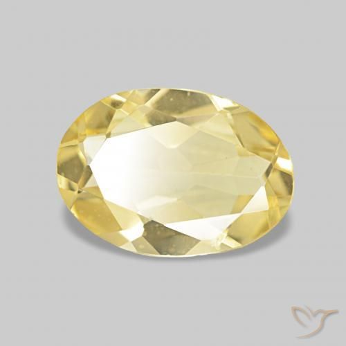 Béryl Jaune clair naturelle ovale, 0.83 ct, VS