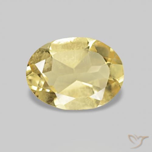 Béryl Jaune doré léger naturelle ovale, 0.63 ct, VS