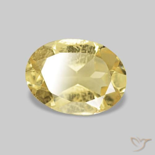Béryl Jaune doré léger naturelle ovale, 0.63 ct, VS