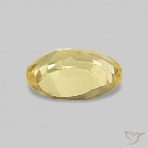 Béryl Jaune doré léger naturelle ovale, 0.63 ct, VS