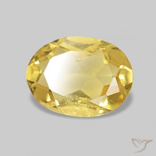 Béryl Jaune doré léger naturelle ovale, 0.89 ct, VS