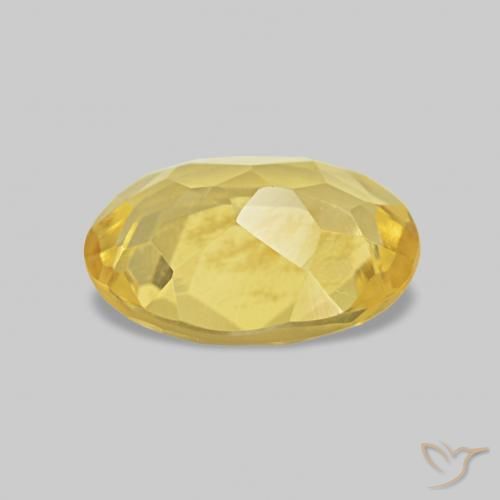 Béryl Jaune doré léger naturelle ovale, 0.89 ct, VS