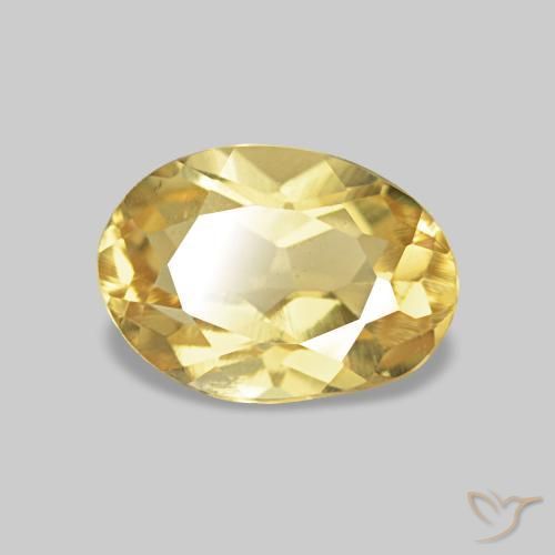 Béryl Doré naturelle ovale, 0.73 ct, VS
