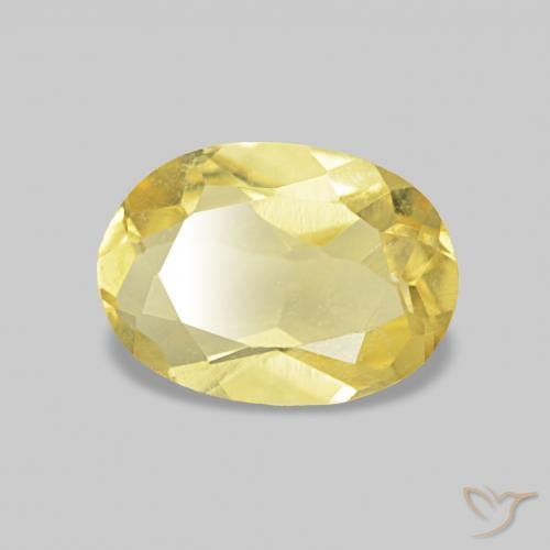 Béryl Jaune clair naturelle ovale, 0.61 ct, VS