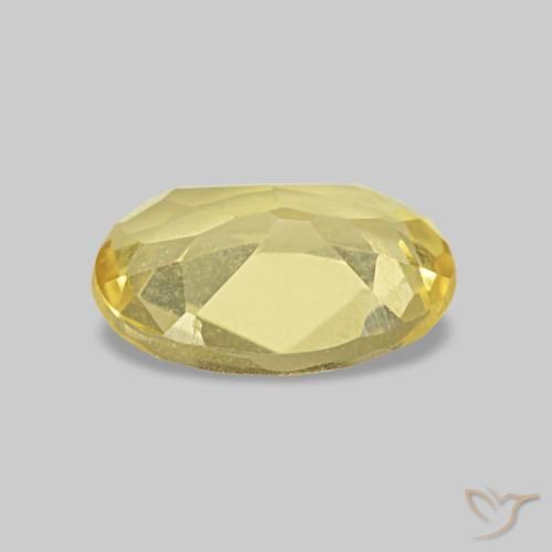 Béryl Jaune clair naturelle ovale, 0.61 ct, VS