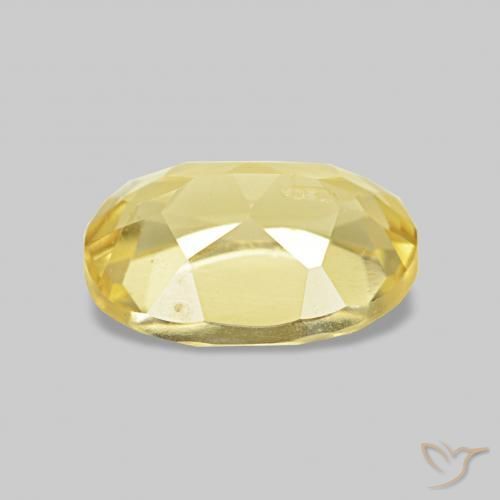 Béryl Jaune clair naturelle ovale, 1.18 ct, VS