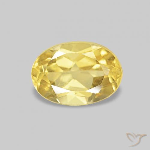 Béryl Jaune clair naturelle ovale, 0.51 ct, VS
