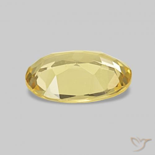 Béryl Jaune clair naturelle Coupe ovale, 0.85 ct, VS