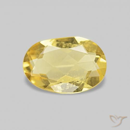 Béryl Jaune clair naturelle ovale, 0.52 ct, VS