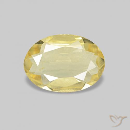 Béryl Jaune clair naturelle ovale, 0.45 ct, VS