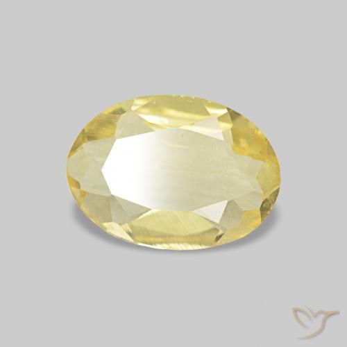 Béryl Jaune clair naturelle ovale, 0.45 ct, VS