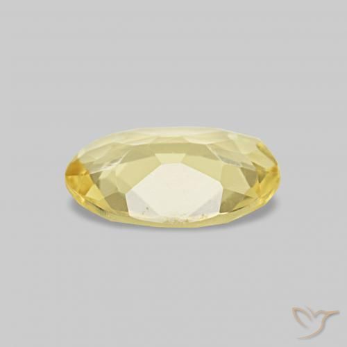 Béryl Jaune clair naturelle ovale, 0.45 ct, VS