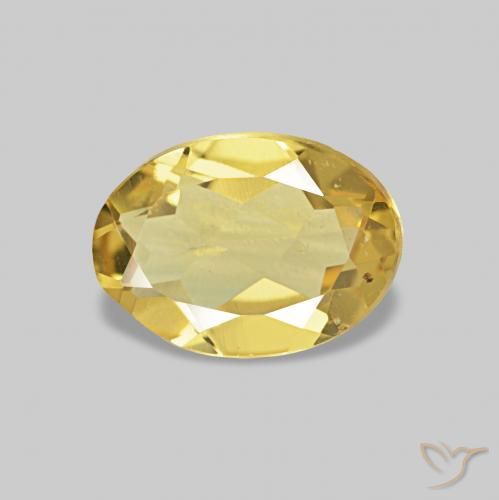 Béryl Doré léger naturelle ovale, 0.61 ct, VS
