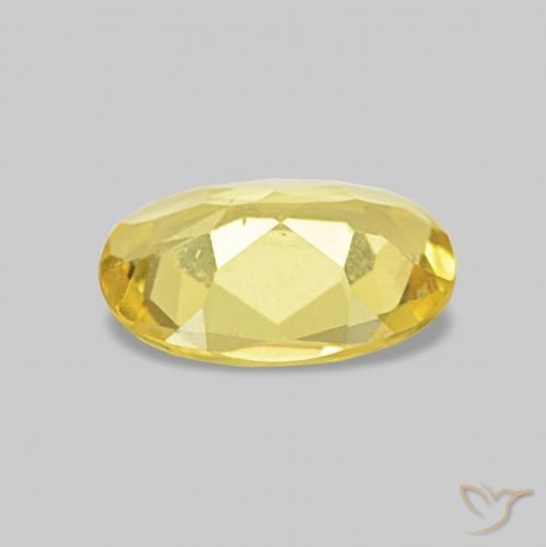 Béryl Jaune clair naturelle Coupe ovale, 0.60 ct, VS