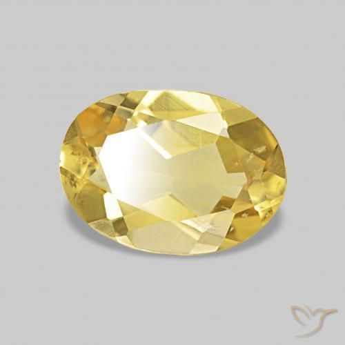 Béryl Jaune doré léger naturelle ovale, 0.89 ct, VS