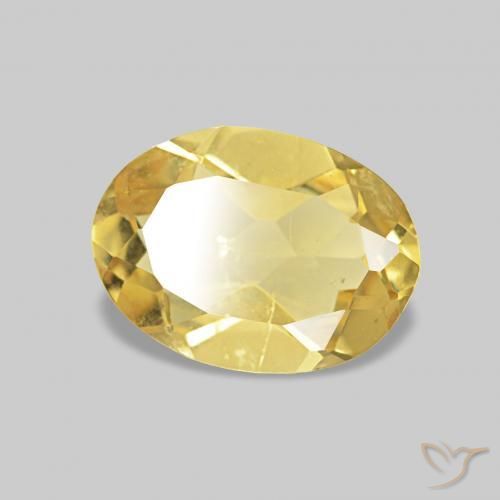 Béryl Jaune clair naturelle ovale, 0.90 ct, VS