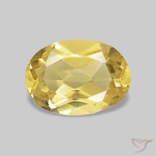 Béryl Jaune clair naturelle ovale, 0.77 ct, VS
