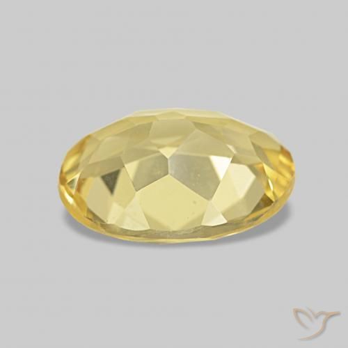 Béryl Jaune doré léger naturelle Coupe ovale, 1.50 ct, VS