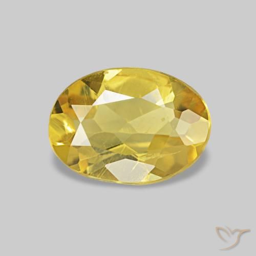 Béryl Jaune doré léger naturelle ovale, 0.50 ct, VS