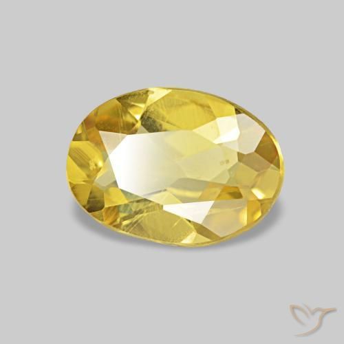 Béryl Jaune doré léger naturelle ovale, 0.50 ct, VS