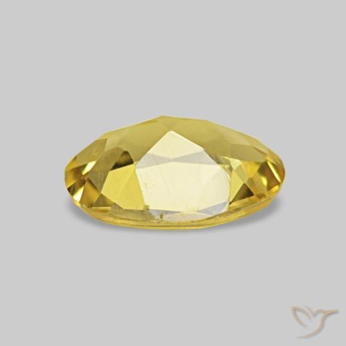 Béryl Jaune doré léger naturelle ovale, 0.50 ct, VS