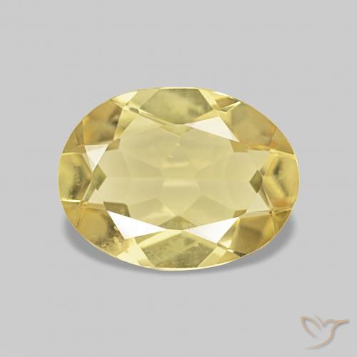 Béryl Jaune doré léger naturelle ovale, 1.44 ct, VVS-VS
