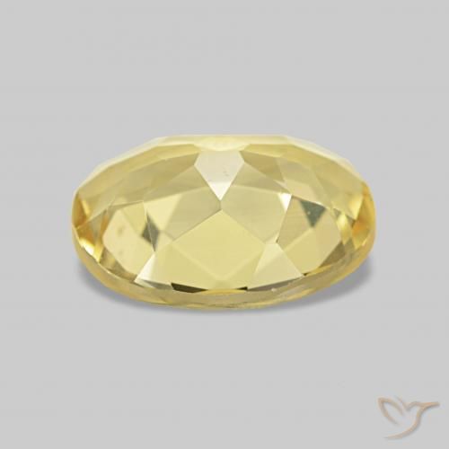 Béryl Jaune doré léger naturelle ovale, 1.44 ct, VVS-VS