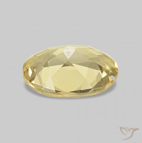 Béryl Jaune clair naturelle ovale, 1.34 ct, VVS-VS