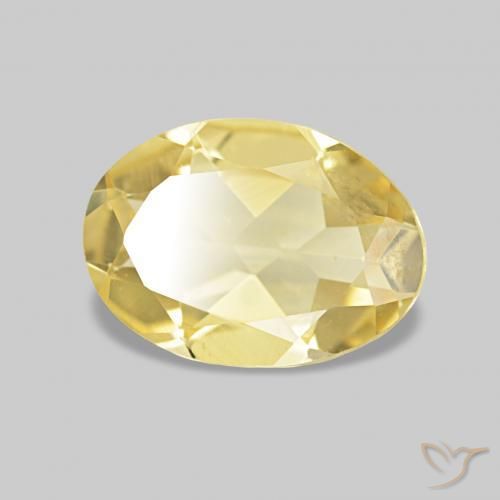 Béryl Jaune moyen naturelle ovale, 0.97 ct, VVS-VS