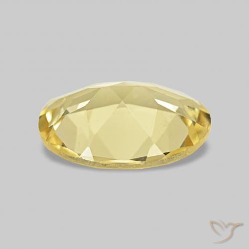 Béryl Jaune moyen naturelle ovale, 0.97 ct, VVS-VS