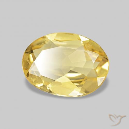 Béryl Doré léger naturelle ovale, 0.91 ct, VVS-VS