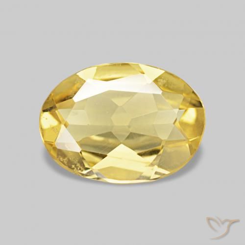 Béryl Doré léger naturelle ovale, 0.91 ct, VVS-VS