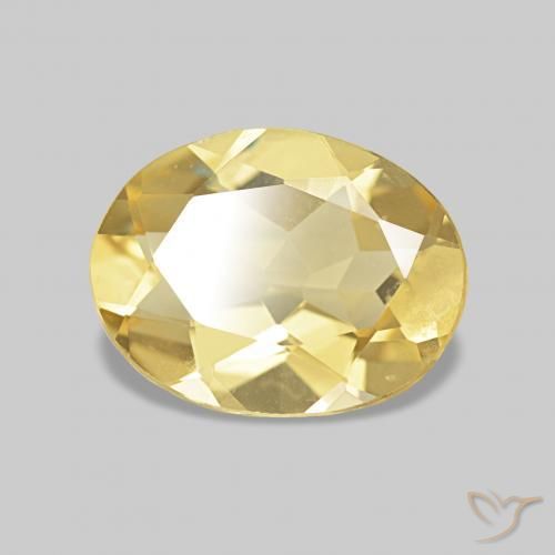 Béryl Jaune moyen naturelle ovale, 1.40 ct, VVS-VS