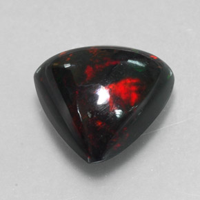 Opale noire multicolore naturelle trillion, 4,00 ct, opaque