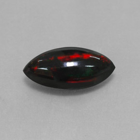 Opale noire multicolore naturelle marquise, 1,93 ct, opaque