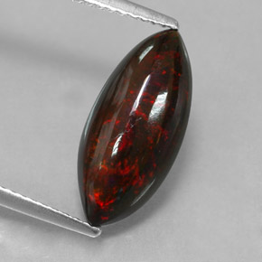 Opale noire multicolore naturelle marquise, 2,28 ct, opaque