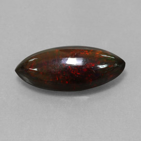 Opale noire multicolore naturelle marquise, 2,28 ct, opaque