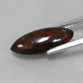 Opale noire multicolore naturelle marquise, 2,28 ct, opaque