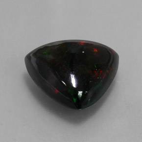 Opale noire multicolore naturelle trillion, 3,55 ct, opaque