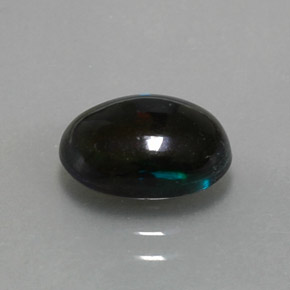 Opale noire multicolore naturelle coupe ovale, 1,62 ct, opaque