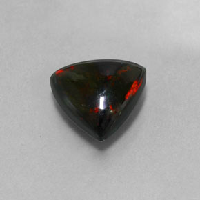 Opale noire multicolore naturelle trillion, 1,88 ct, opaque