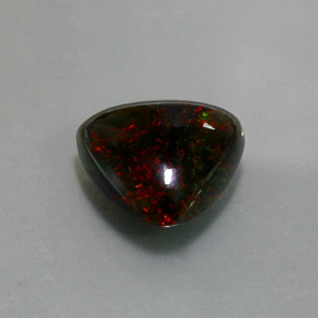 Opale noire multicolore naturelle trillion, 3,57 ct, opaque