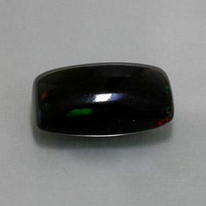 Opale noire multicolore naturelle baguette, 2,31 ct, opaque