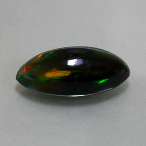 Opale noire multicolore naturelle marquise, 2,74 ct, opaque
