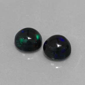 Achetez naturel ct multicolore opale noire gems, coupe roude, en provenance ethiopie chez gemselect. en stock, livraison internationale!