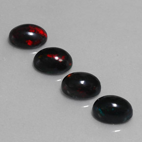 Achetez naturel 2,31ct multicolore opale noire gems, coupe ovale, en provenance ethiopie chez gemselect. en stock, livraison internationale!